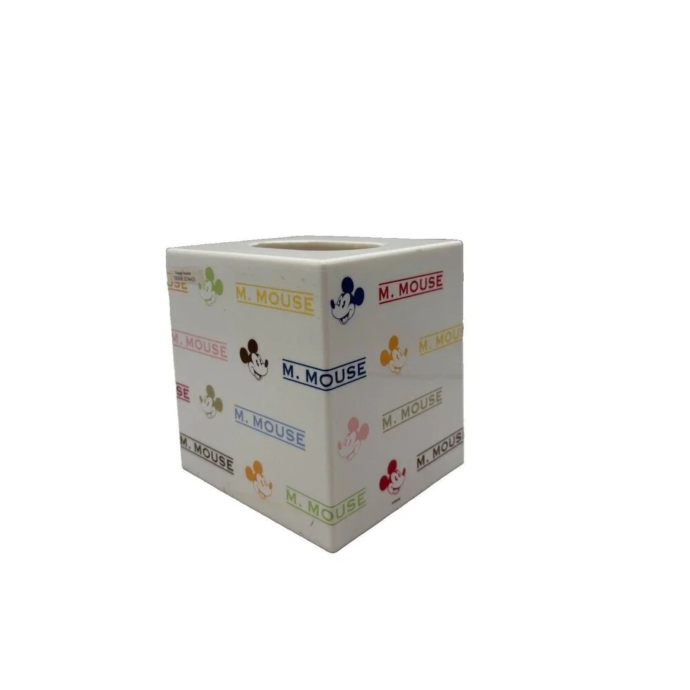 Vintage Disney Mickey Mouse Tissue Box Cover Bathroom Vanity Plastic Taiwan